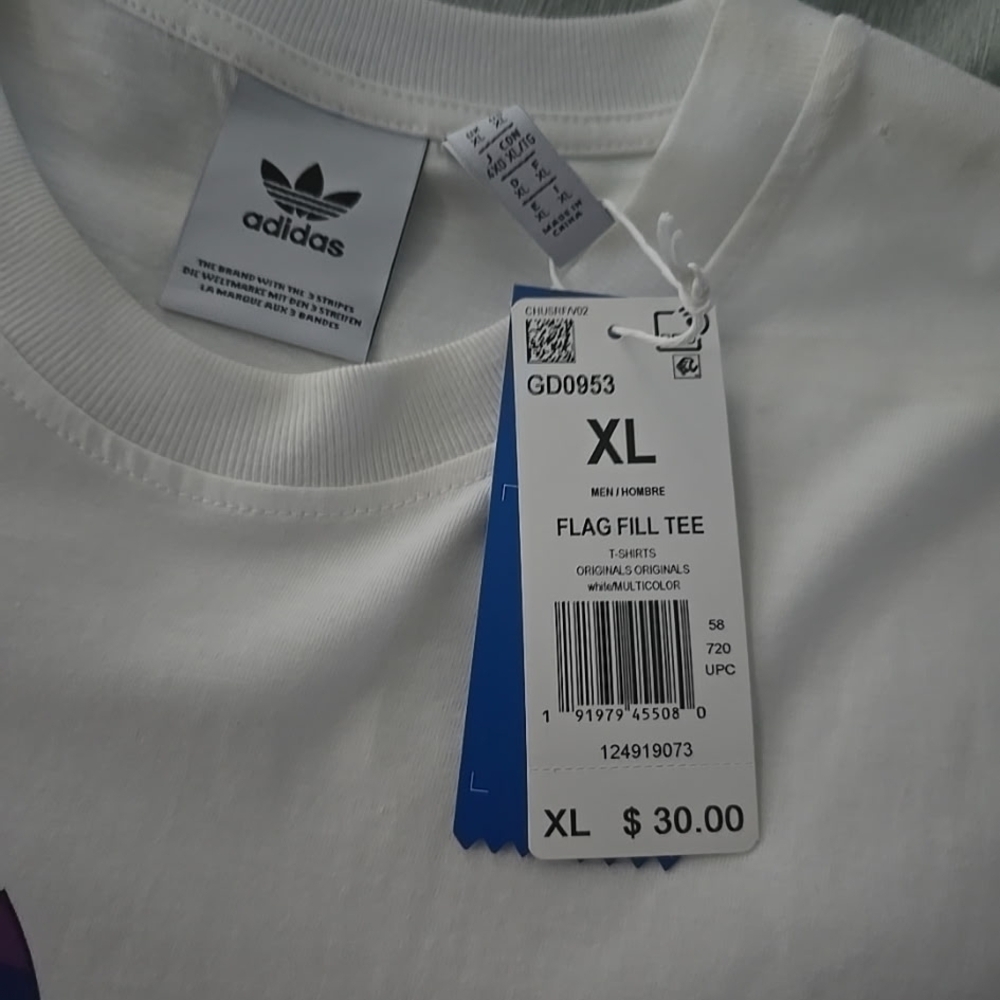 Adidas Multicolor Flag Fill Tee - Picture 2 of 2